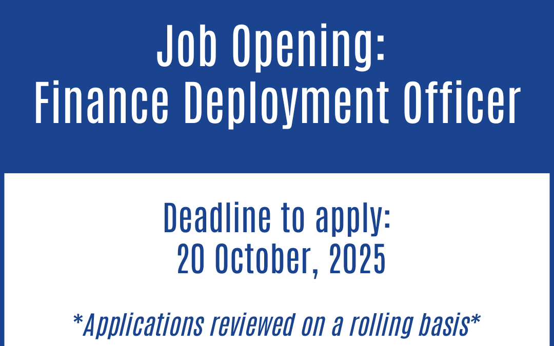 Job Opening: Finance Deployment Officer